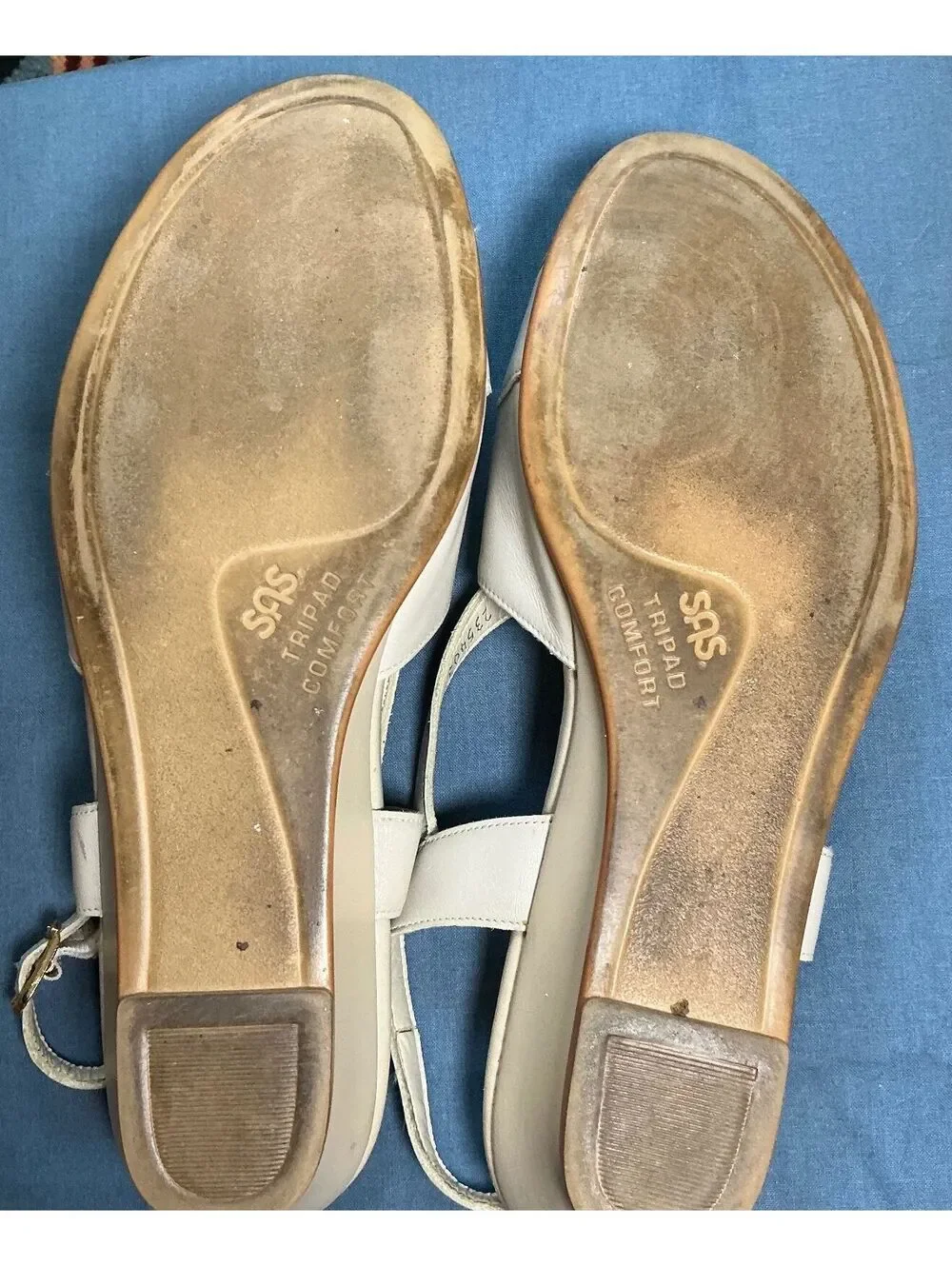 SAS Women's Leather Adjustable Comfort Sandals Size 9.5